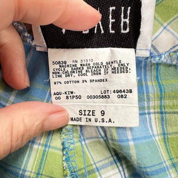 A Byer California Vintage Y2K Plaid Pants Crop Straight Golf Preppy Size 9 - Picture 4 of 5